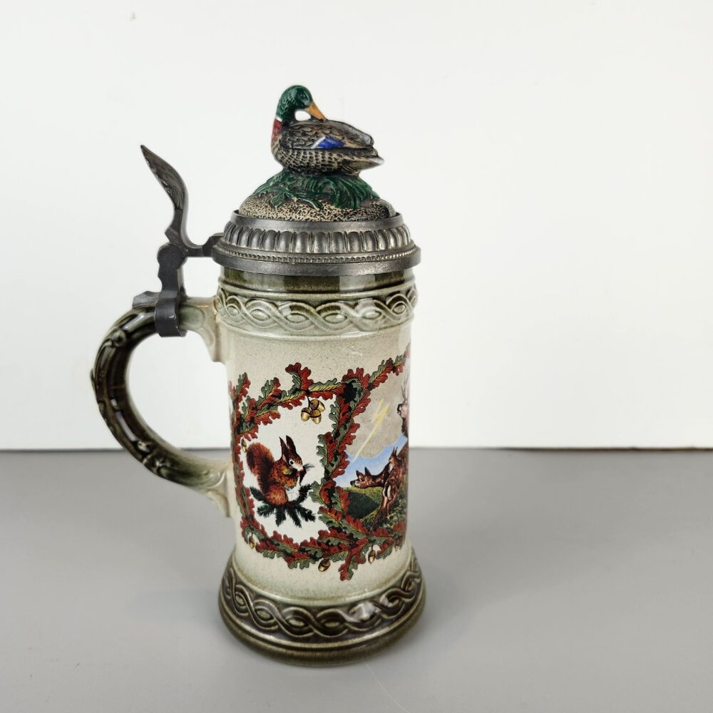 VTG GERZ West Germany Beer Stein - Hunting Motif